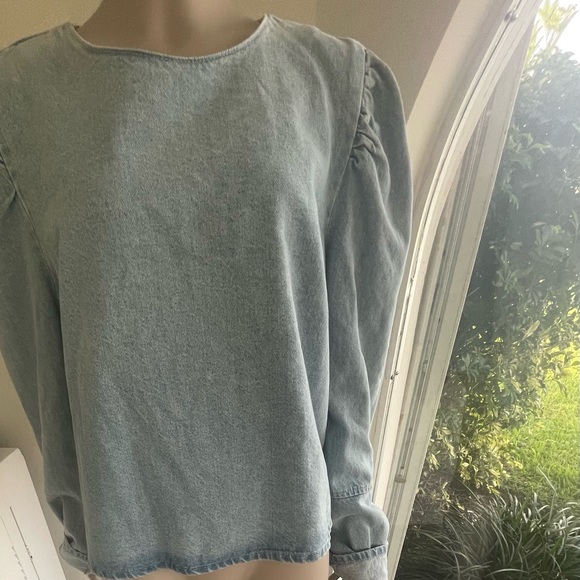 ASOS Denim Lightwash Top US Size 14/ UK 18 NWT - Picture 3 of 13